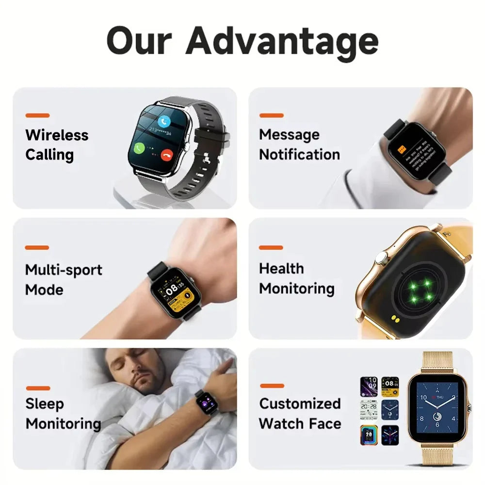 2025 Smart Watch with Bluetooth Call & Fitness Tracker